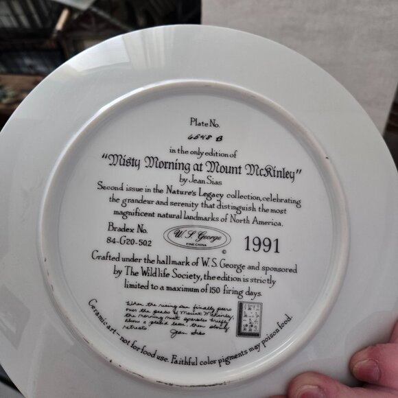 Moose at Glacier Collector Plate in Box - Picture 2 of 2